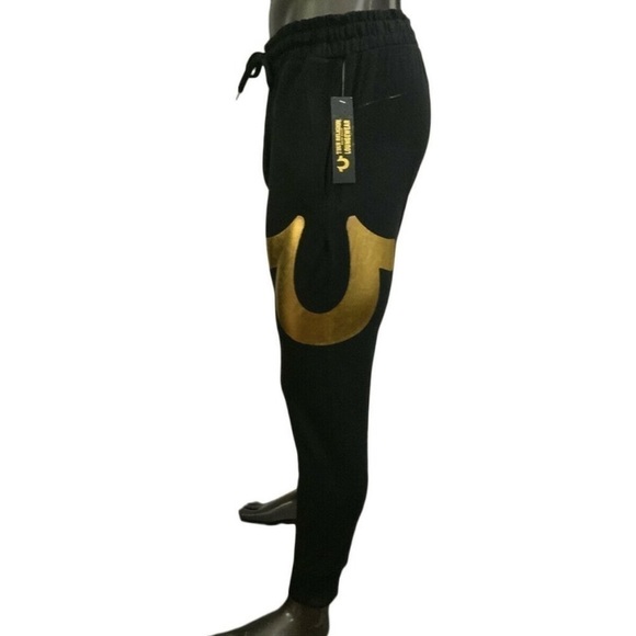 NWT TRUE RELIGION AUTHENTIC MENS
BLACK SLEEPWEAR JOGGER
SWEATPANTS SIZE L - Picture 1 of 7